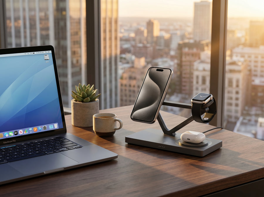 4-in-1 Wireless Charging Station — iPhone + Apple Watch + AirPods