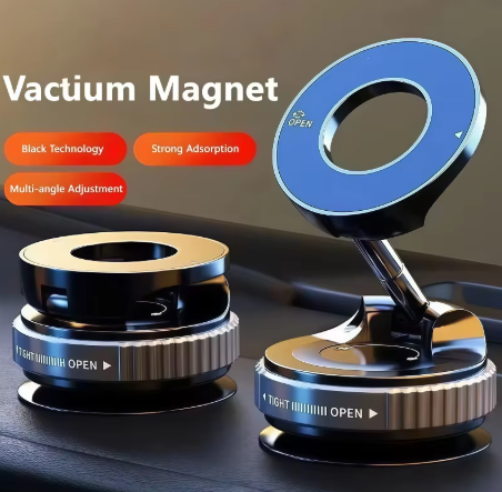 Vacuum Magnetic Phone Mount — 360° Foldable Universal Holder