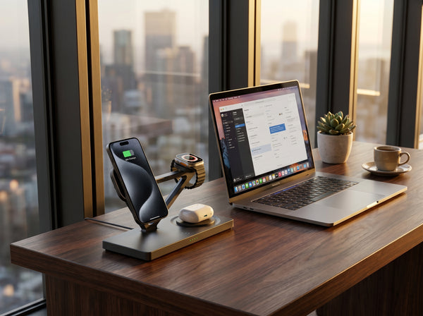 4-in-1 Wireless Charging Station — iPhone + Apple Watch + AirPods