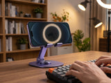 Adjustable Phone & Tablet Desk Stand — 360° Universal Holder